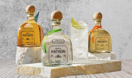 PATRON TEQUILA THREEE TYPES OF BOTTLE IN ONE FRAME.